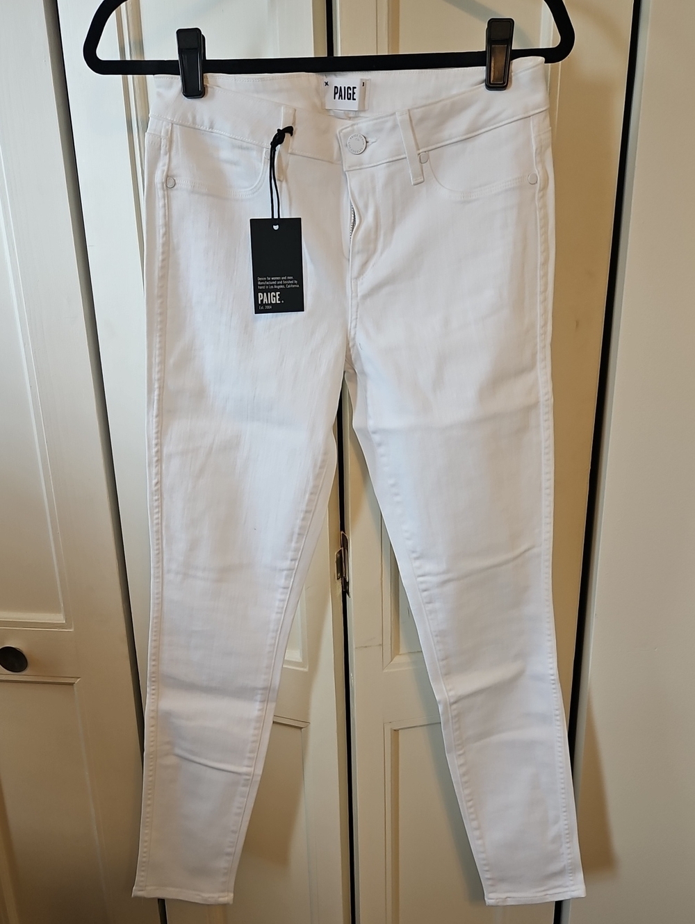 PAIGE White Women's Skinny Jeans - Clean Stretch Denim